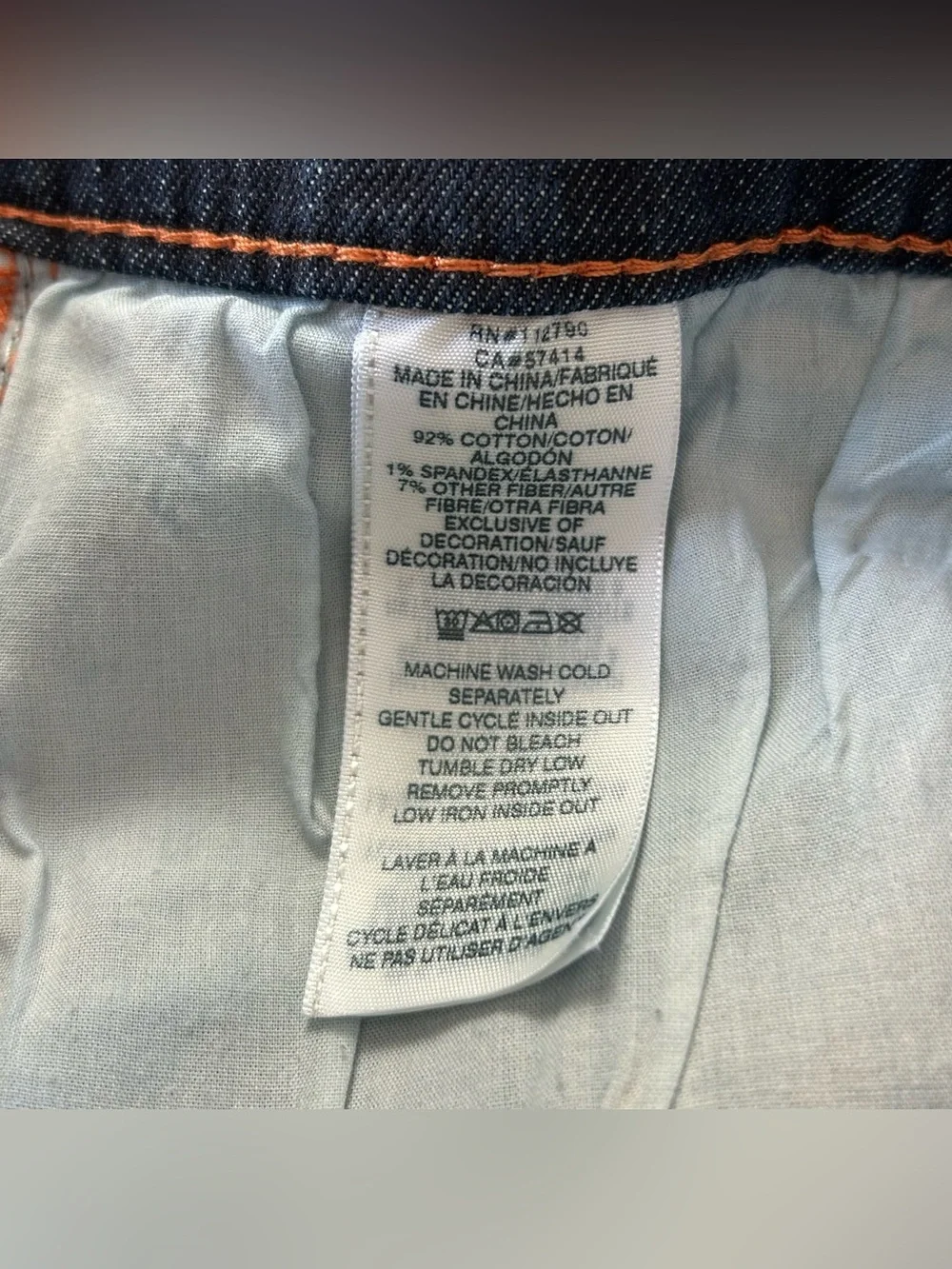 True Religion Ricky Relaxed Straight Denim Shorts Men’s 46 Contrast Stitch 12”